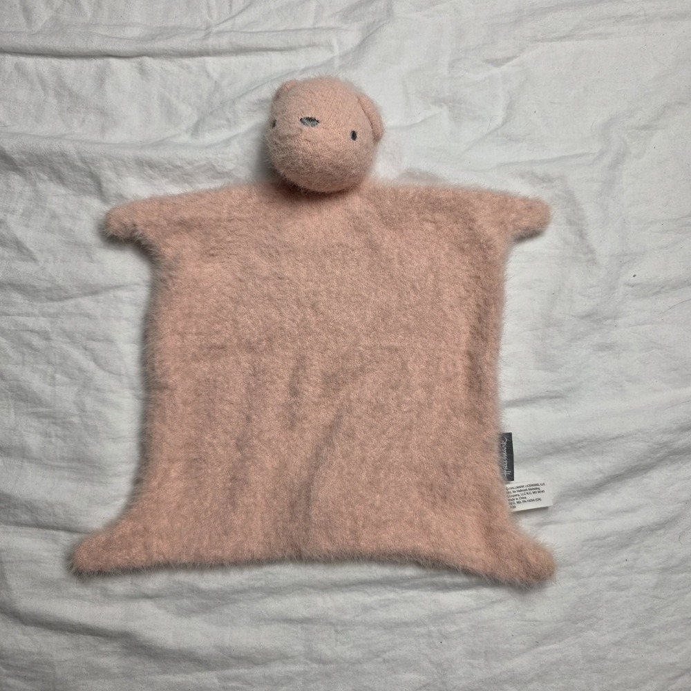 Hallmark Baby's First Lovey Pink Peach Teddy Bear Security Blanket fuzzy
